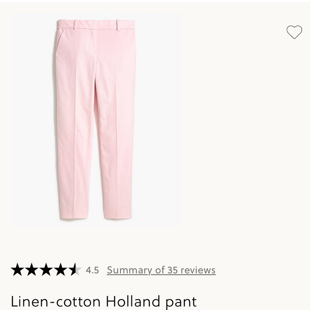 J. Crew Factory Light Pink Cropped Pants